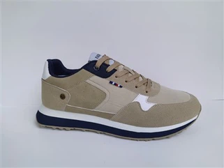 Beige sportssneaker for menn