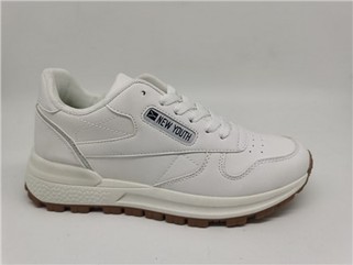 Kvinner Hvit farge PU joggesko